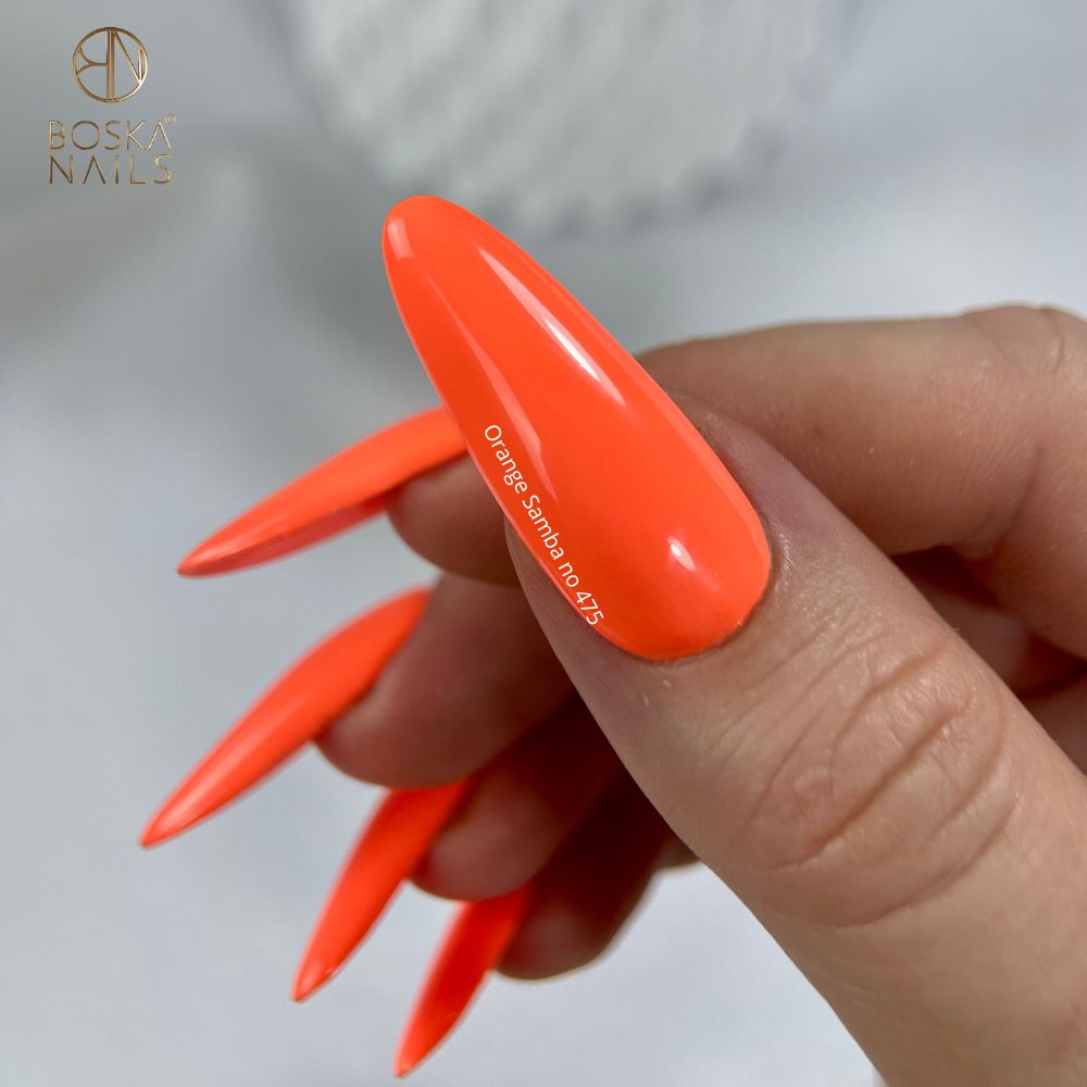Esmalte semipermanente Orange Samba Nº475 - 6ml