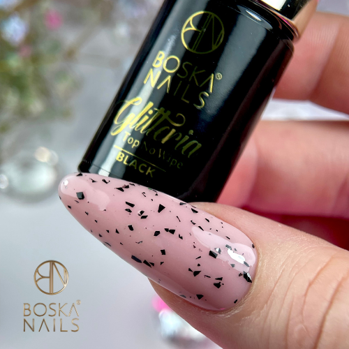 Top Coat Glitteria Preto Sem Passar - 6ml