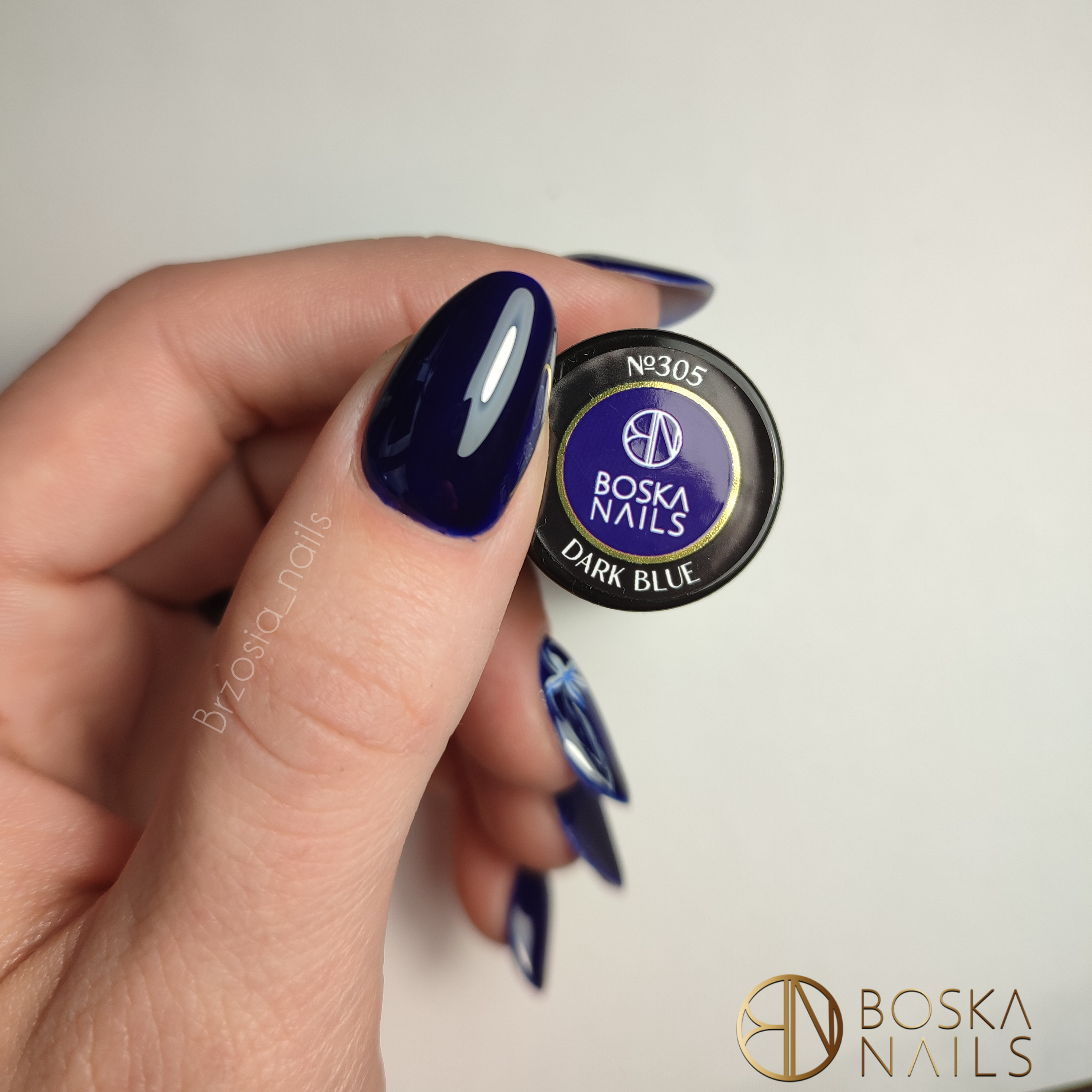Verniz Semi-Permanente Azul Escuro Nº305 - 6ml