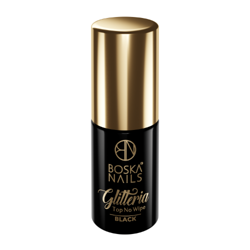 Top Coat Glitteria Preto Sem Passar - 6ml